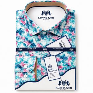 Men's Long Sleeve Floral Shirt