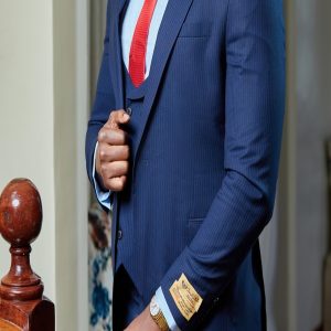 Pinstripe Three-Piece Suit