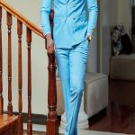 double-breasted men's suit.