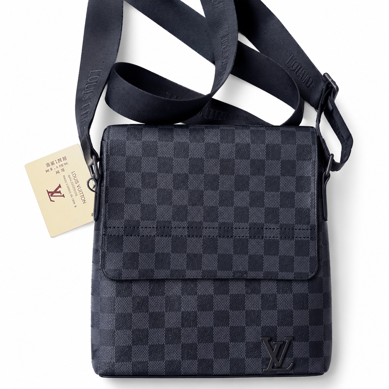 Luxury Checkered Bag - Black