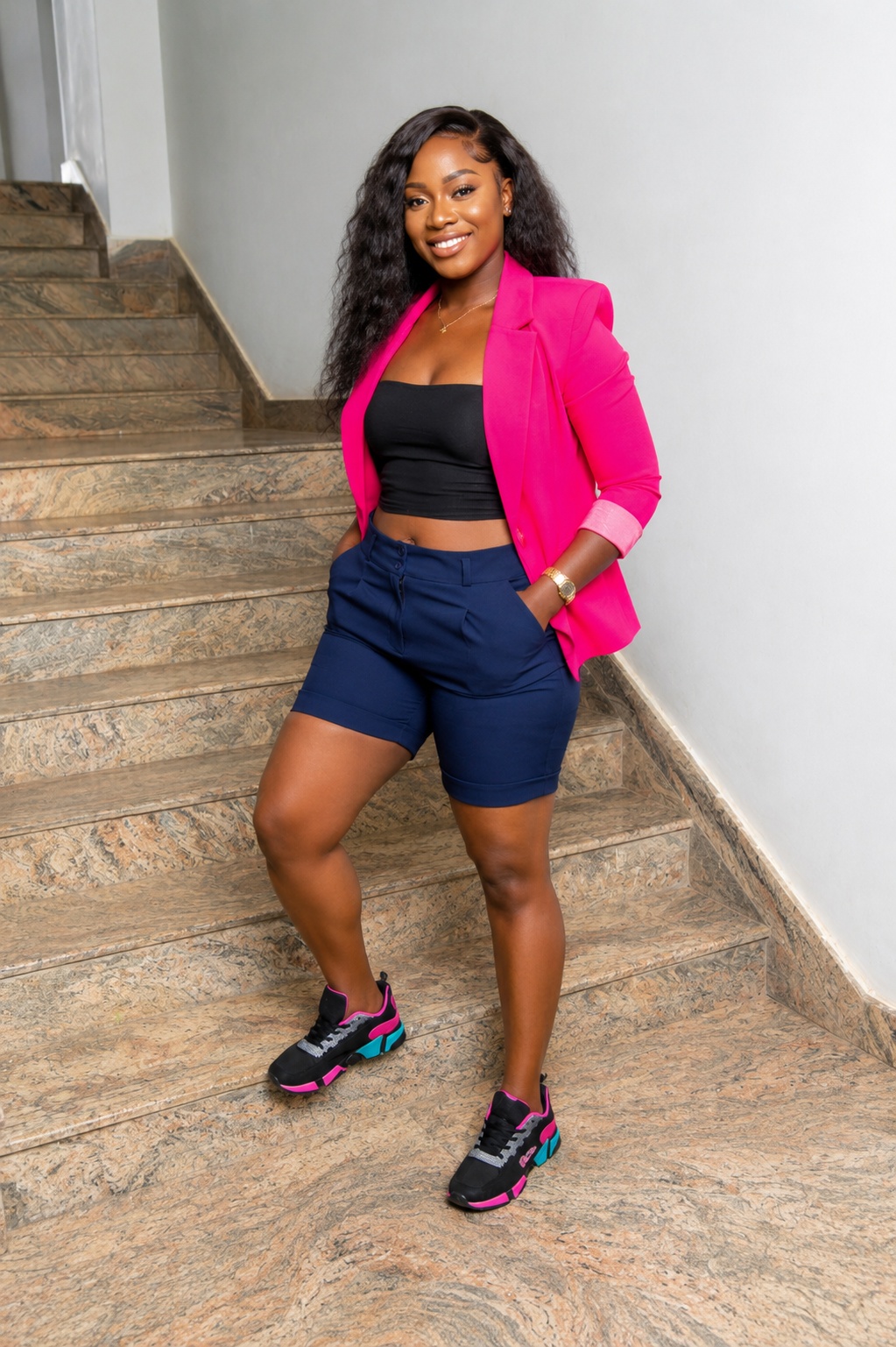 Women's Navy Shorts