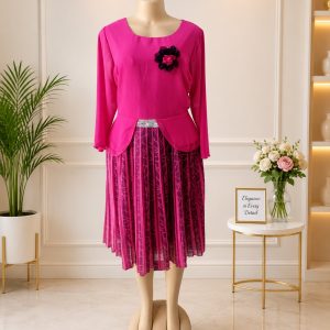 Pleated Dress – Pink