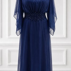 Maxi Dress-Navy Blue