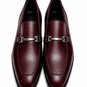 Leather Wine Red Shoes