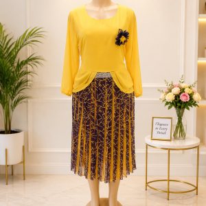 Pleated Dress – Yellow